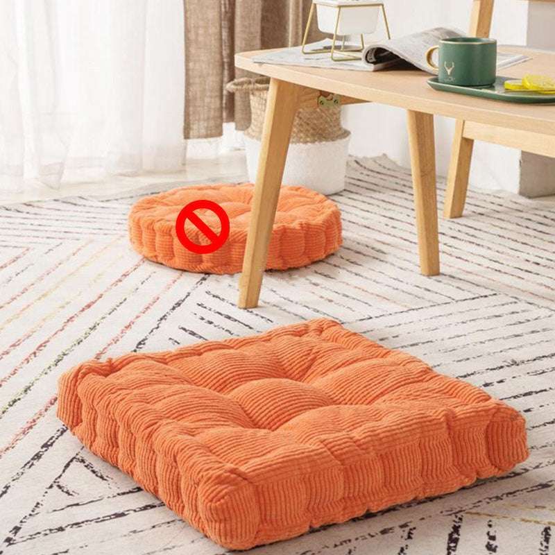 Modern Pouf Ottoman Velvet Tear Resistant Upholstered Tufted Solid Color Square Ottoman