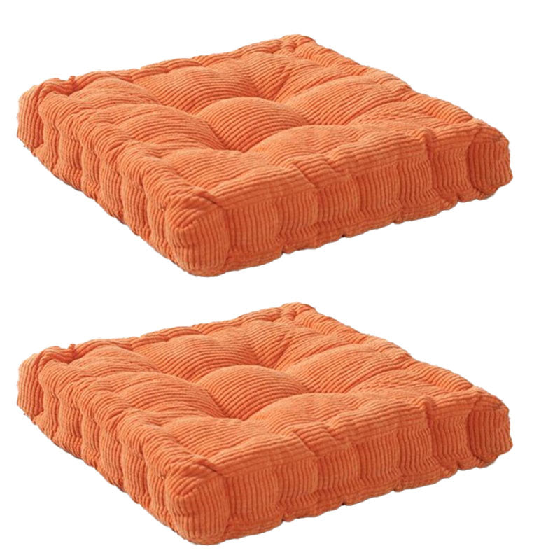 Modern Pouf Ottoman Velvet Tear Resistant Upholstered Tufted Solid Color Square Ottoman