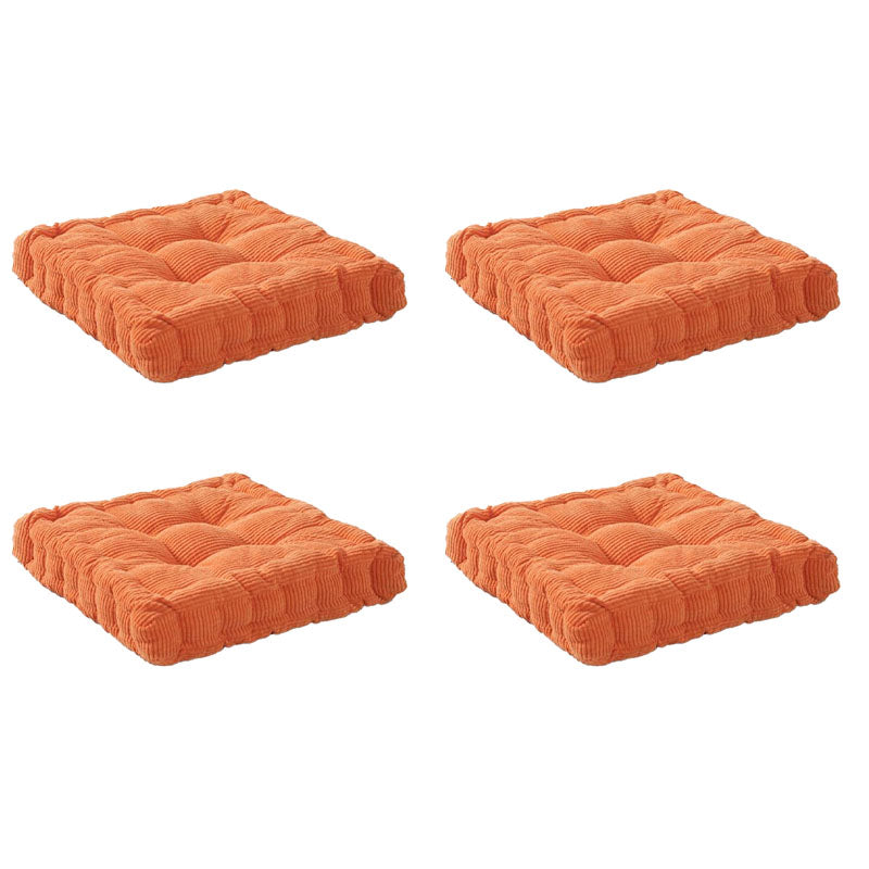 Modern Pouf Ottoman Velvet Tear Resistant Upholstered Tufted Solid Color Square Ottoman