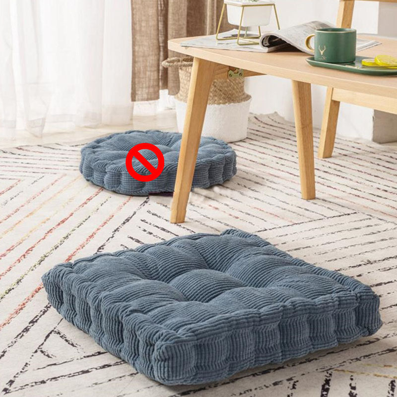 Modern Pouf Ottoman Velvet Tear Resistant Upholstered Tufted Solid Color Square Ottoman