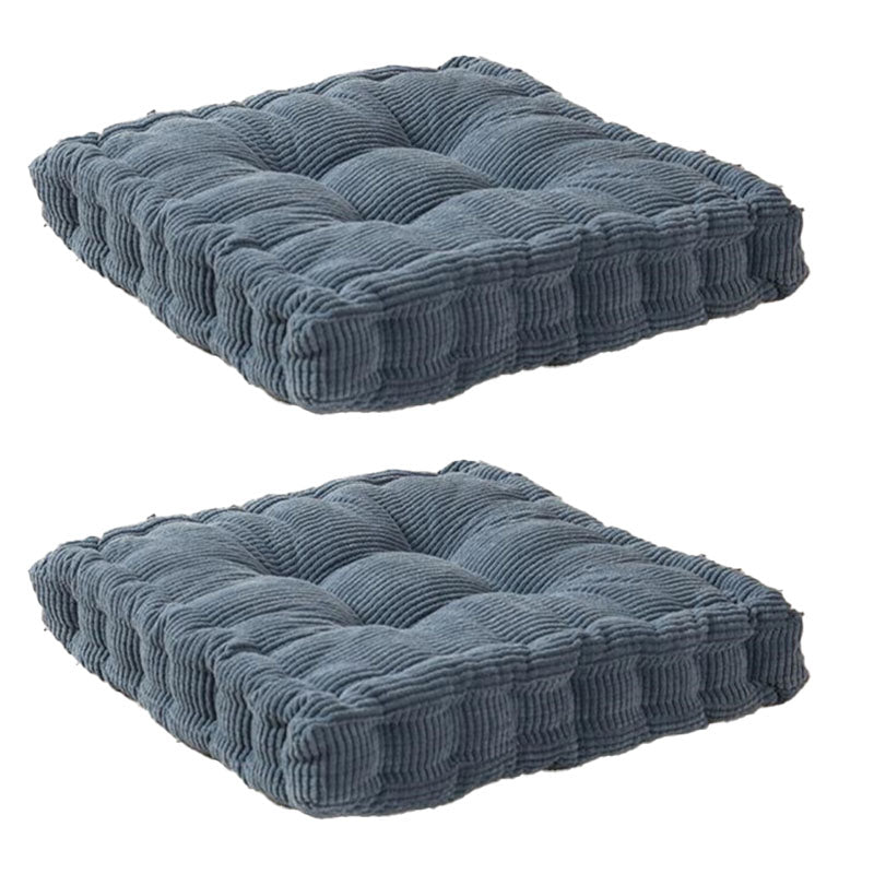 Modern Pouf Ottoman Velvet Tear Resistant Upholstered Tufted Solid Color Square Ottoman