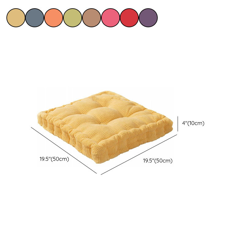 Modern Pouf Ottoman Velvet Tear Resistant Upholstered Tufted Solid Color Square Ottoman