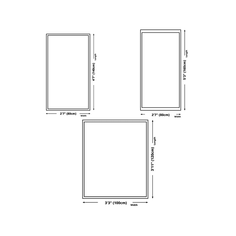 Modern Indoor Rug Rectangle Geometric Print Area Rug Non-Slip Backing Rug