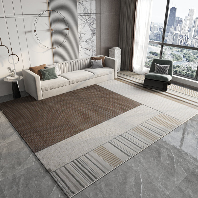 Carpet Jute Polyster Rectangle Geometric Pattern Area Rug Stain Resistant Adult Indoor Rug