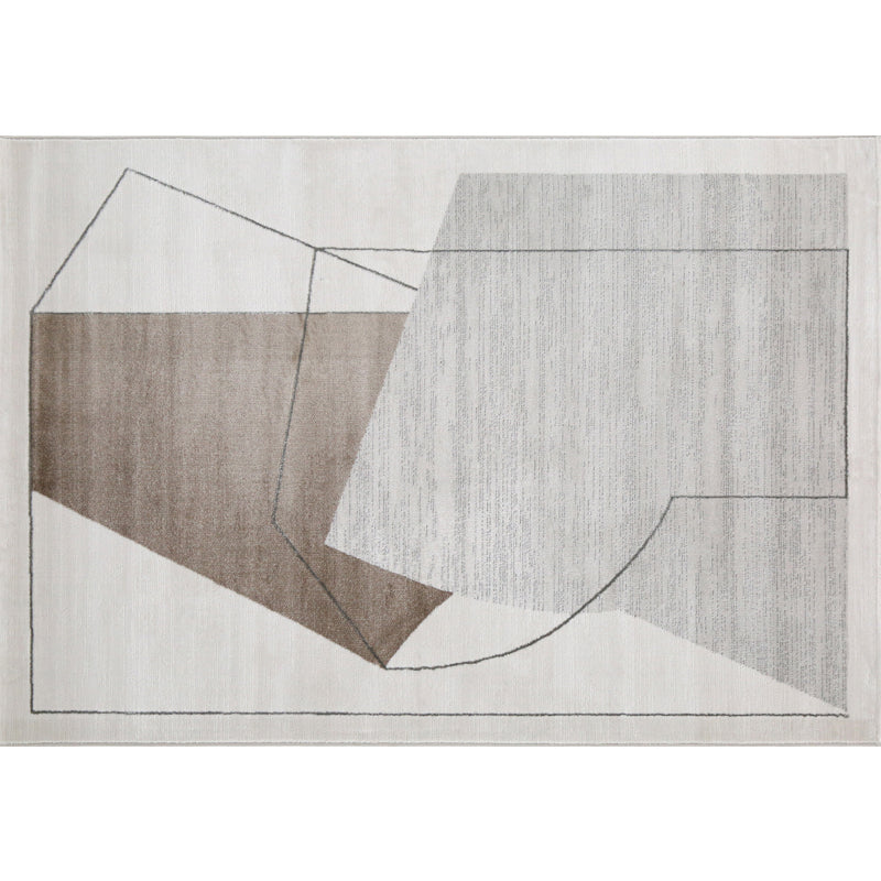 Carpet Jute Polyster Rectangle Geometric Pattern Area Rug Stain Resistant Adult Indoor Rug