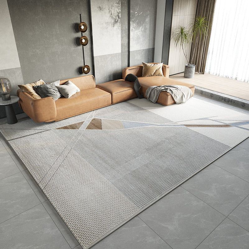 Carpet Jute Polyster Rectangle Geometric Pattern Area Rug Stain Resistant Adult Indoor Rug