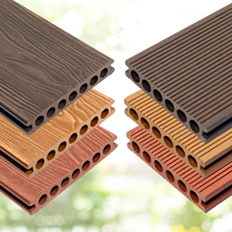 WPC Outdoor Flooring Modern Style Waterproof Rectangle Texture Effect Nail Flooring