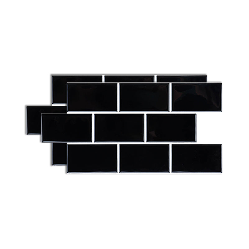 Plastic Peel & Stick Subway Tile Modern Simple Subway Tile Wallpaper