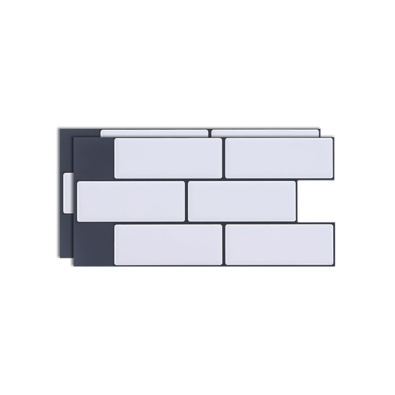 Plastic Peel & Stick Subway Tile Modern Simple Subway Tile Wallpaper