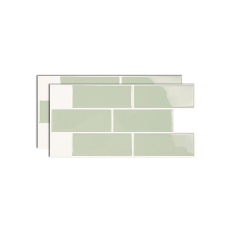 Plastic Peel & Stick Subway Tile Modern Simple Subway Tile Wallpaper