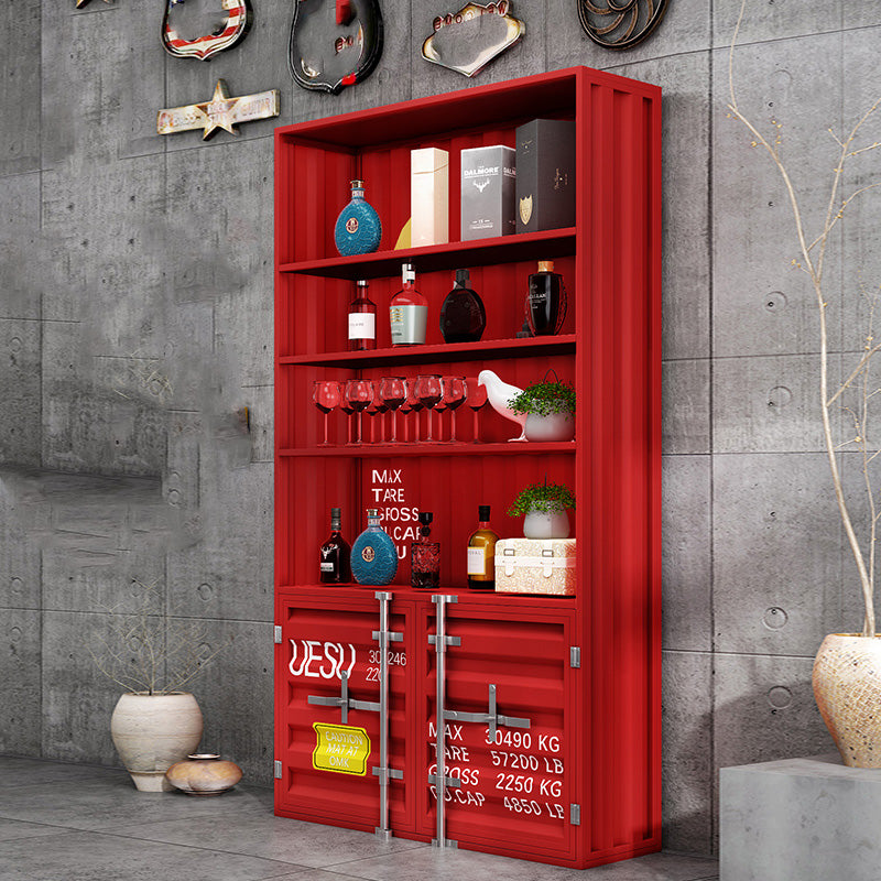 Contemporary Floor Wine Rack Iron Shelf Wine Holder for Dining Room