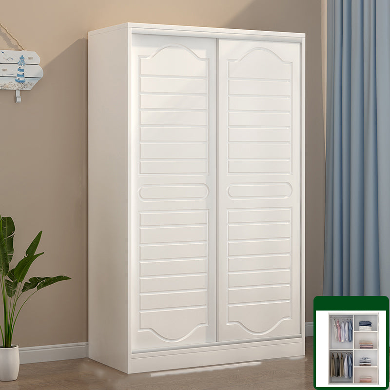 Modern White Wood Frame Wardrobe Freestanding Wardrobe with Soft Close Doors