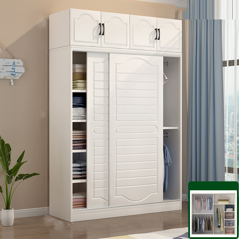 Modern White Wood Frame Wardrobe Freestanding Wardrobe with Soft Close Doors