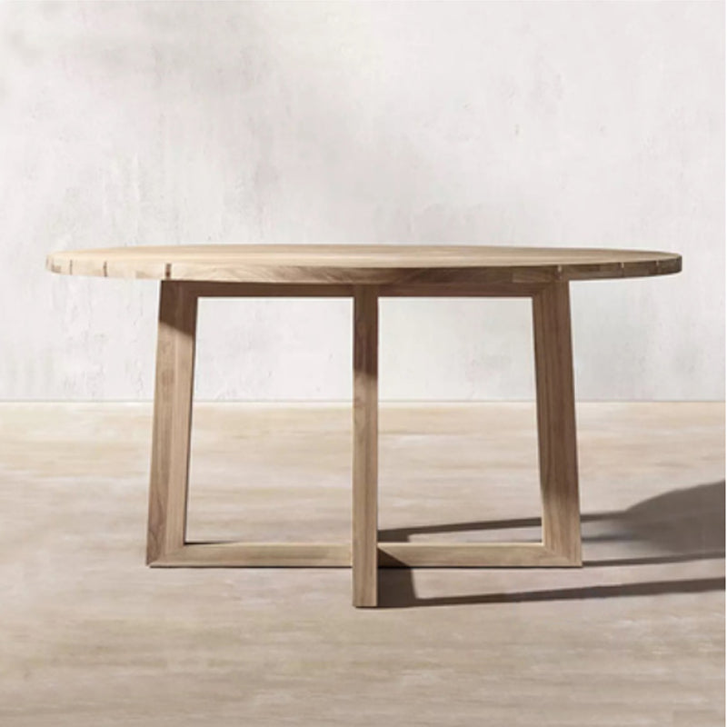 Solid Wood Dining Table with Water Resistant Contemporary Patio Table