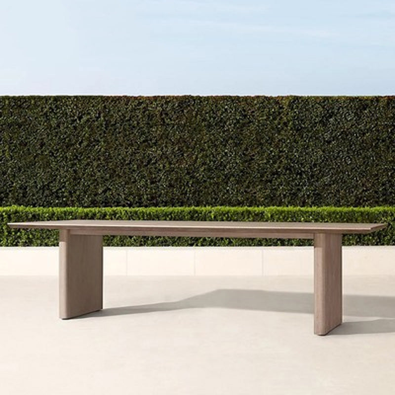 Contemporary Patio Table with UV Resistant Solid Wood Dining Table