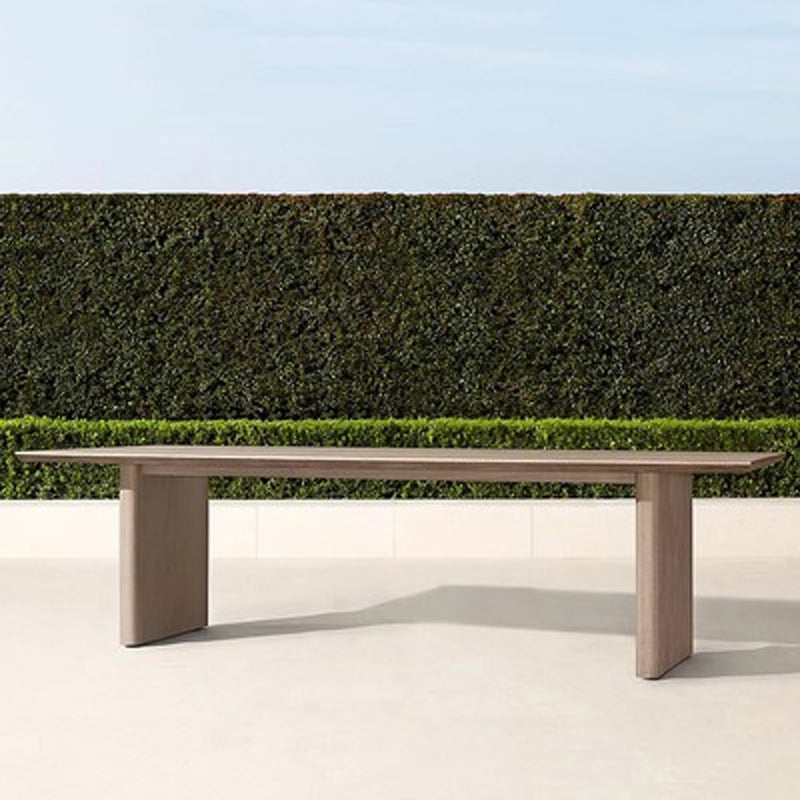Contemporary Patio Table with UV Resistant Solid Wood Dining Table