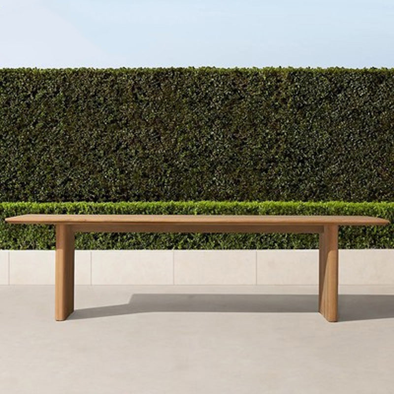 Contemporary Patio Table with UV Resistant Solid Wood Dining Table
