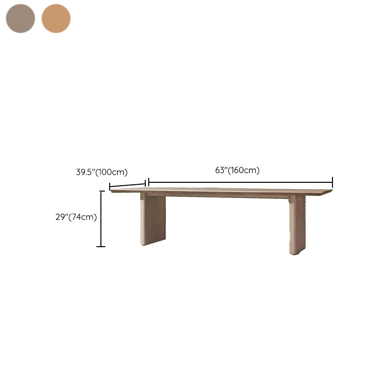 Contemporary Patio Table with UV Resistant Solid Wood Dining Table