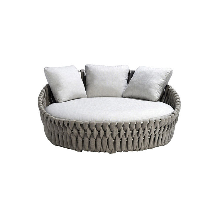 Modern Wicker Patio Sofa No Distressing Outdoor Patio Sofa with Cushions