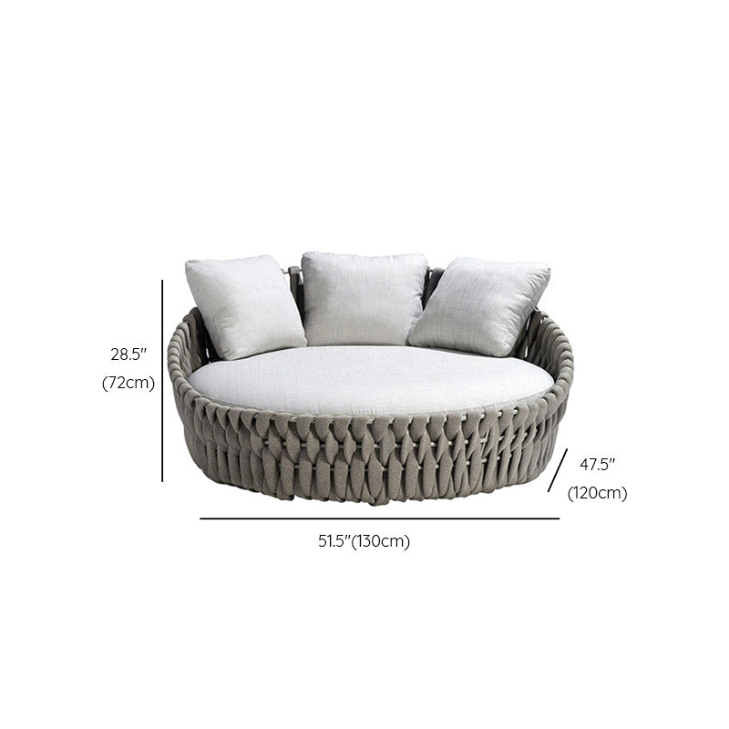 Modern Wicker Patio Sofa No Distressing Outdoor Patio Sofa with Cushions