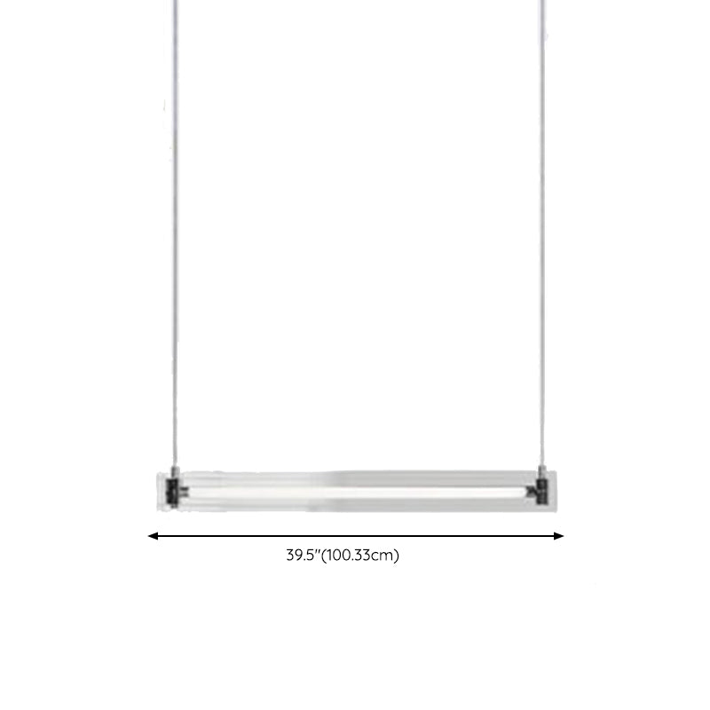 Clear Glass Ceiling Pendant Light Modern LED Kitchen Island Fixture