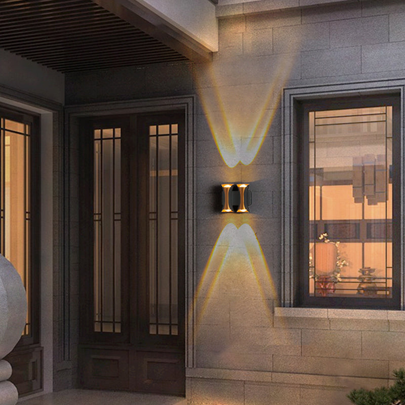 Modernism Wall Sconce Curl Waterproof Outdoor Sconce Light Fixture with Metal