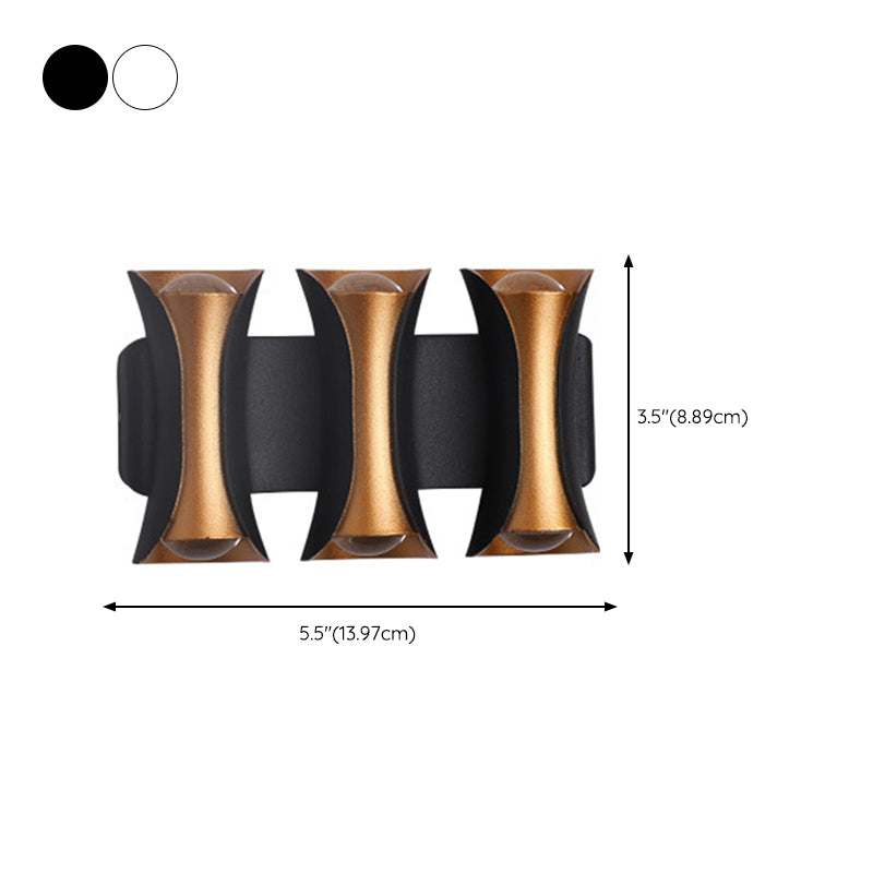 Modernism Wall Sconce Curl Waterproof Outdoor Sconce Light Fixture with Metal