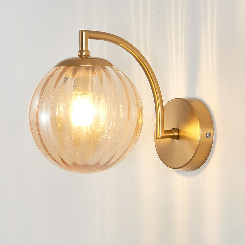 Modern Wall Lamp Glass Shade Wall Vanity Lights for Powder Room Washroom