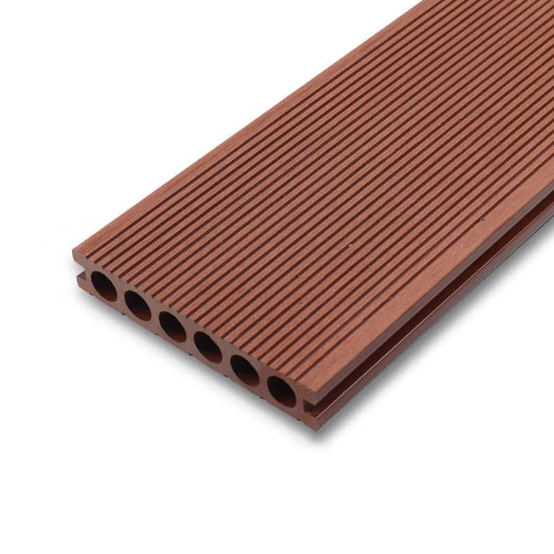 Composite Patio Flooring Tiles Striped Pattern Nailed Decking Tiles Garden
