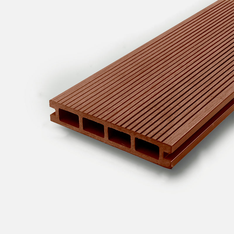 Composite Patio Flooring Tiles Striped Pattern Nailed Decking Tiles Garden