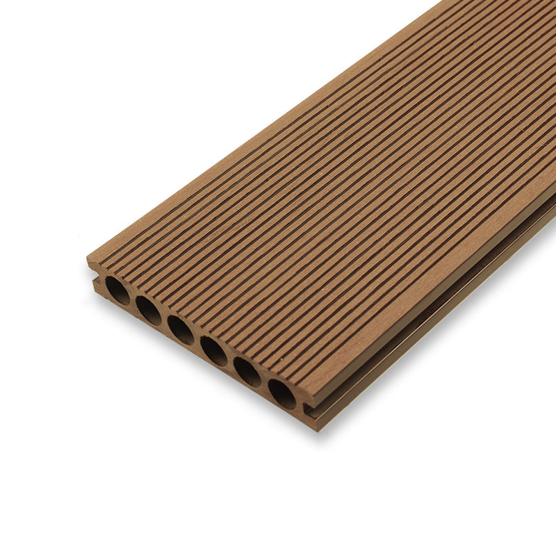 Composite Patio Flooring Tiles Striped Pattern Nailed Decking Tiles Garden