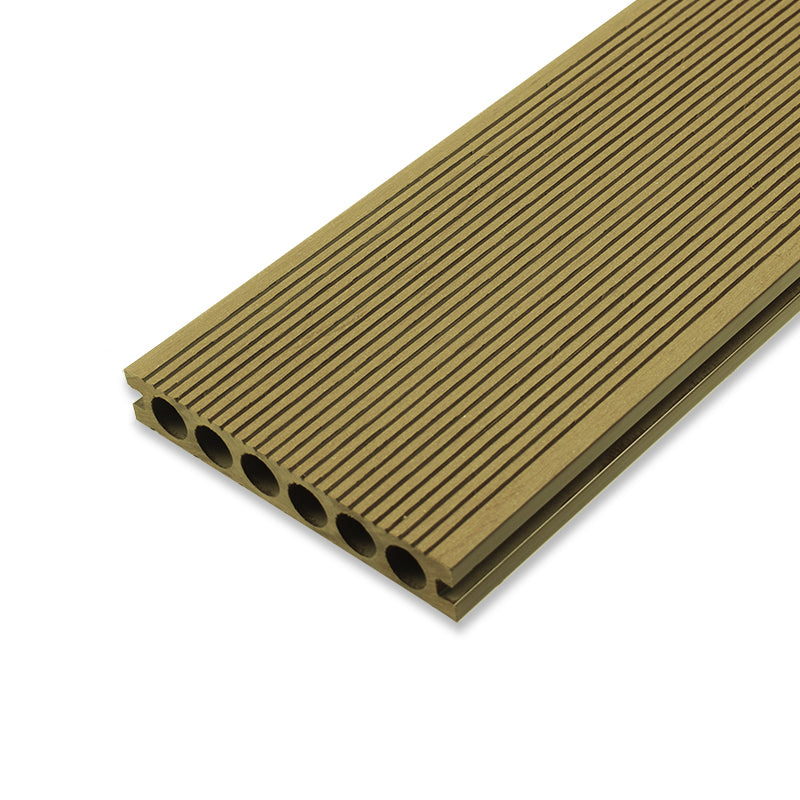 Composite Patio Flooring Tiles Striped Pattern Nailed Decking Tiles Garden