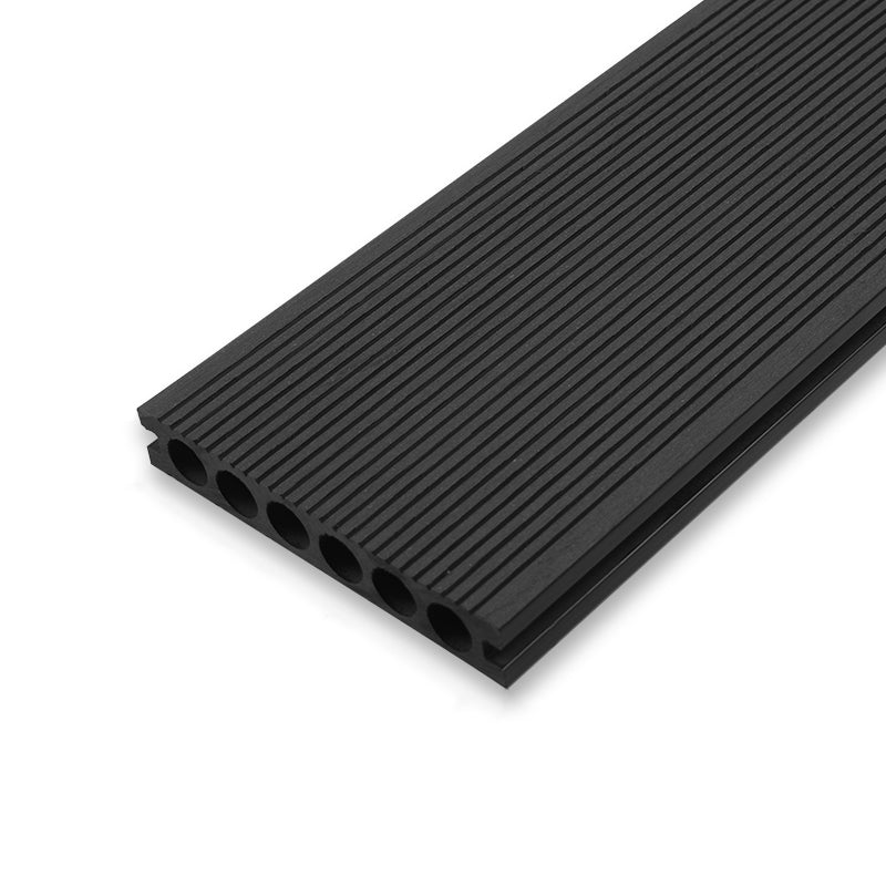 Composite Patio Flooring Tiles Striped Pattern Nailed Decking Tiles Garden