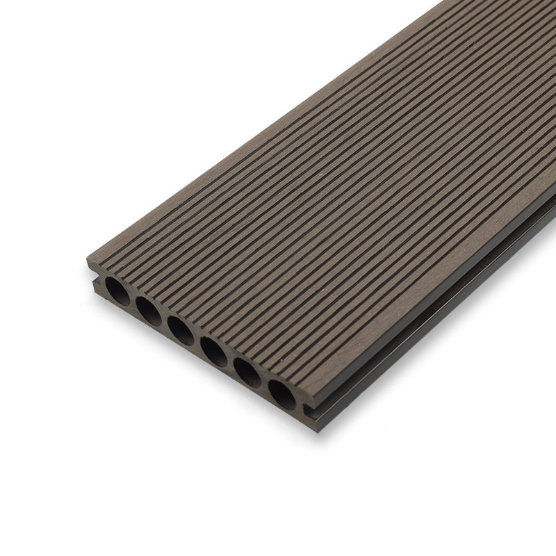 Composite Patio Flooring Tiles Striped Pattern Nailed Decking Tiles Garden