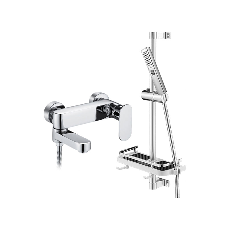Modern Wall Mounted Bath Faucet Trim Metal Single Handle Tub Faucet Trim
