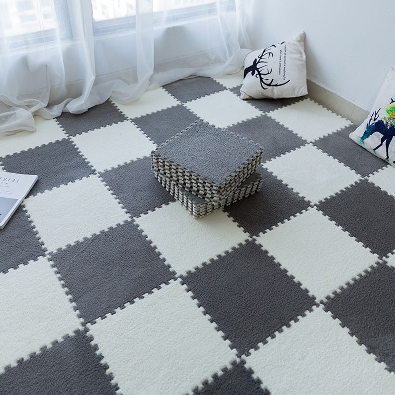 Modern Carpet Tiles Interlocking Square Color Block Carpet Tiles