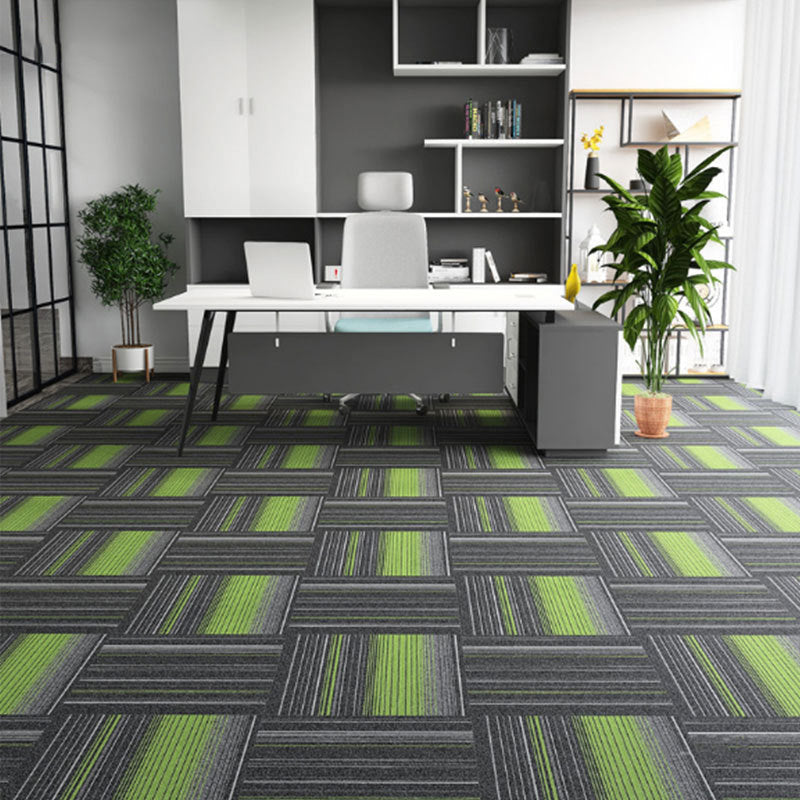 Indoor Carpet Tiles Geometric Print Level Loop Office Carpet Tiles
