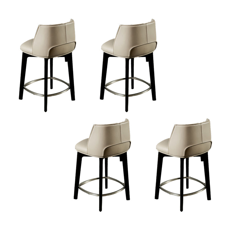 Industrial Style Counter Chair Wood Footrest Counter Stool for Restaurant