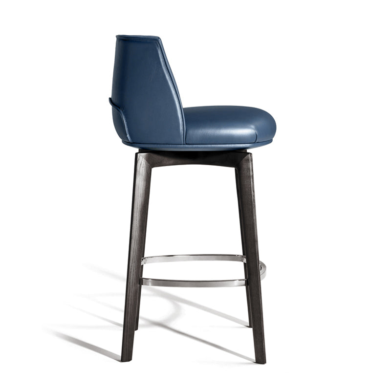 Industrial Style Counter Chair Wood Footrest Counter Stool for Restaurant