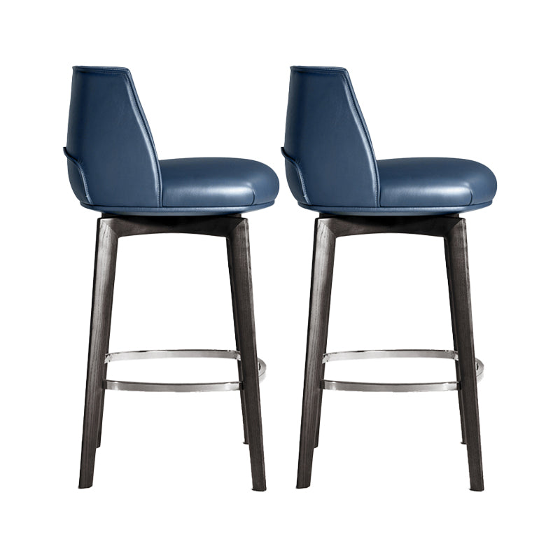 Industrial Style Counter Chair Wood Footrest Counter Stool for Restaurant