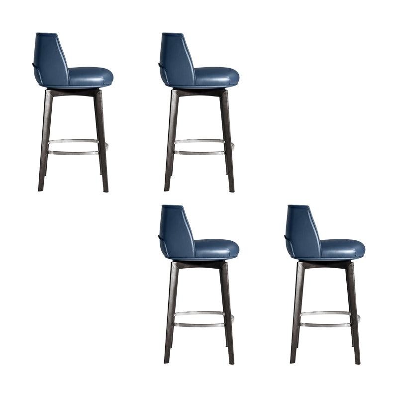 Industrial Style Counter Chair Wood Footrest Counter Stool for Restaurant