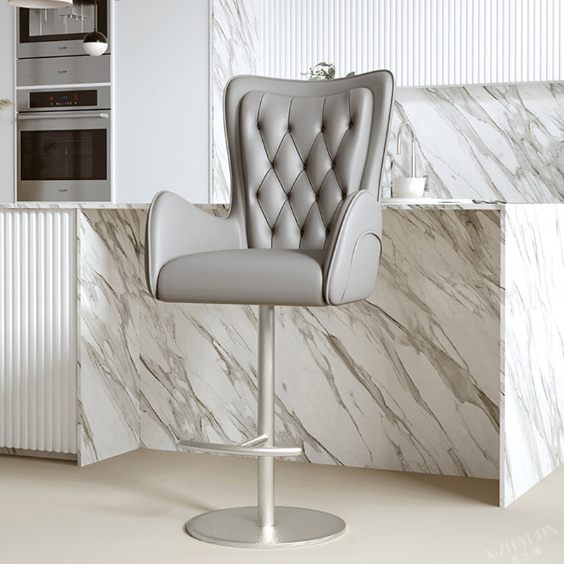 Industrial Style Metal Bar Stool Footrest Swivel Counter Stool for Bristol
