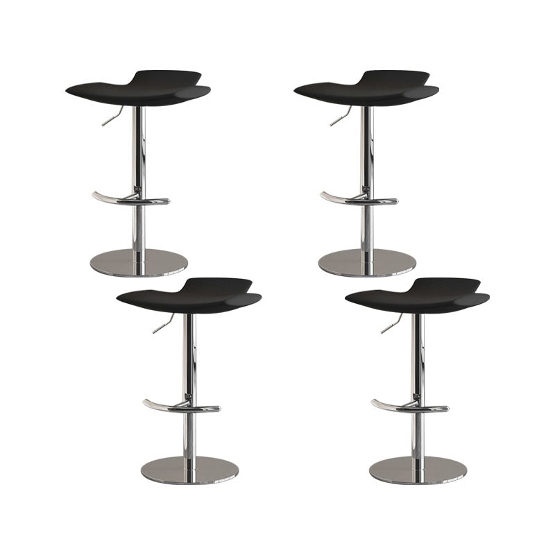 Adjustable Armless Swivel Barstools Saddle Seat Bar Stool with Chrome Base