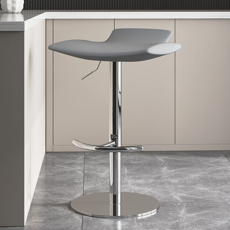Adjustable Armless Swivel Barstools Saddle Seat Bar Stool with Chrome Base
