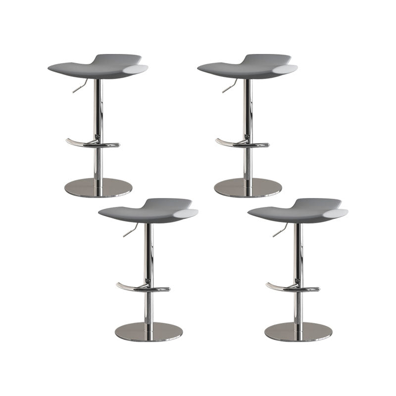 Adjustable Armless Swivel Barstools Saddle Seat Bar Stool with Chrome Base