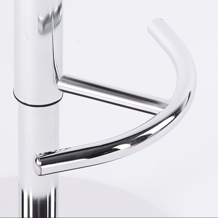 Adjustable Armless Swivel Barstools Saddle Seat Bar Stool with Chrome Base
