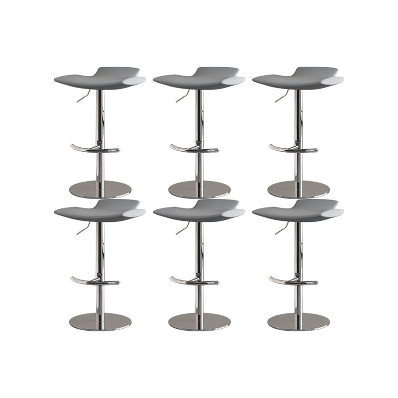 Adjustable Armless Swivel Barstools Saddle Seat Bar Stool with Chrome Base