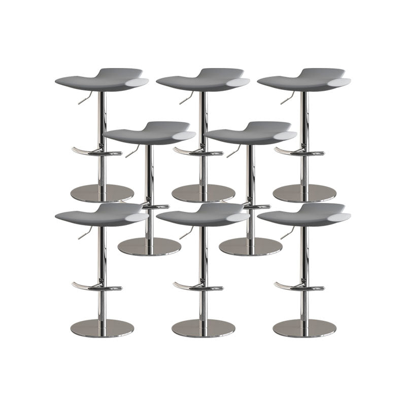 Adjustable Armless Swivel Barstools Saddle Seat Bar Stool with Chrome Base