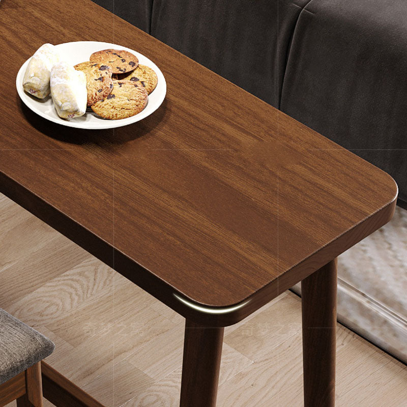 Rectangle Indoor Bar Dining Table Solid Wood Bar Stool Table