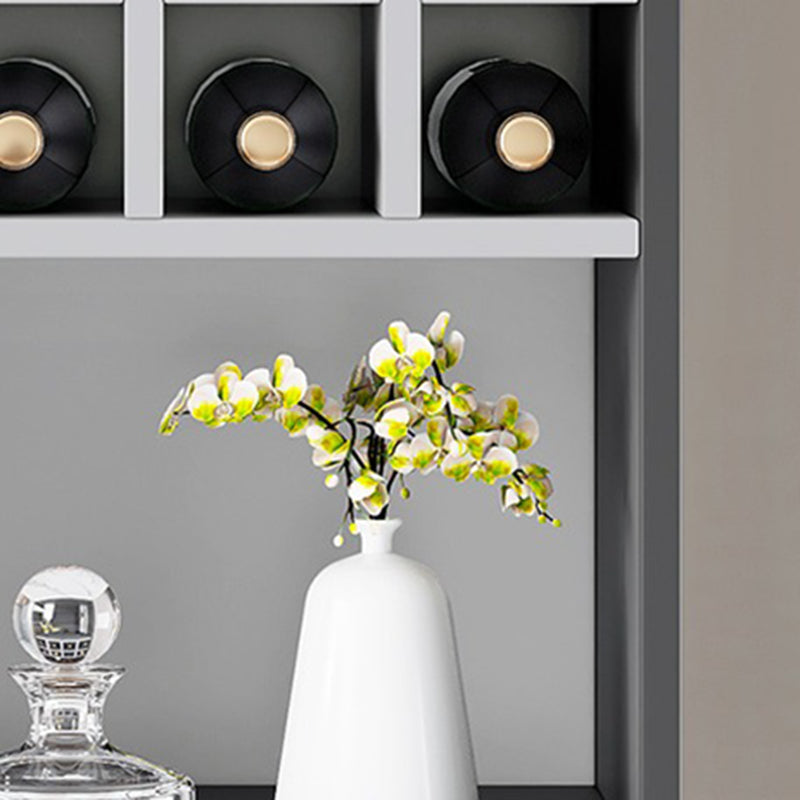 Fixed Rectangle Bar Table Set 1/2/3/5 Pcs Upholstered Stools and Bar Table with Wine Rack